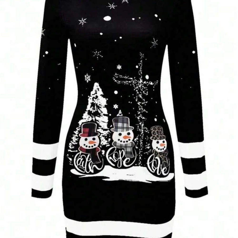 Black and White Snowman Dress - Picture 2 of 2